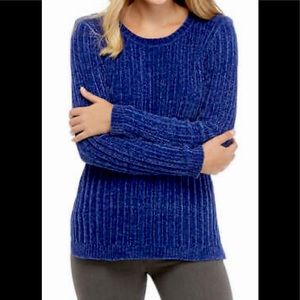 New chenille blue sweater